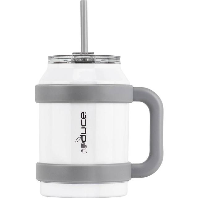 REDUCE Cold1 50 oz Reusable Mug Tumbler with Handle - Insulated Stainless Steel Water Bottle for Home  Office and Gym; Straw or Sip Leakproof Lid When