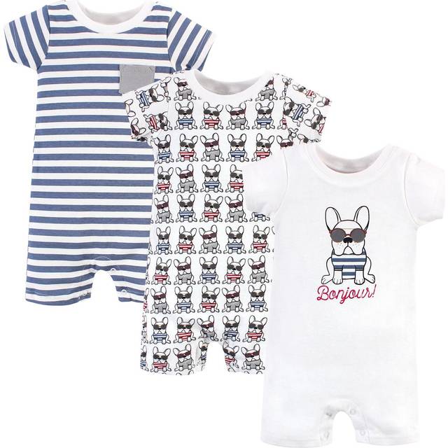 Hudson Baby Unisex Cotton Rompers  French Dog  18-24 Months