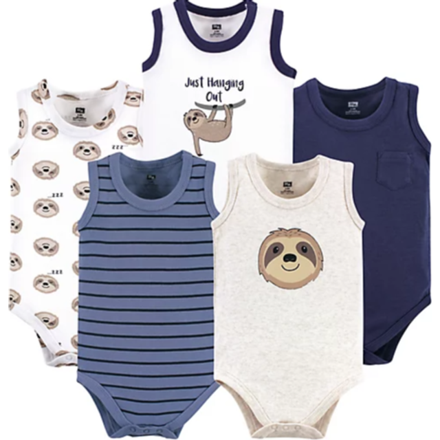 Hudson Baby Unisex Baby Cotton Sleeveless Bodysuits  Sloth  18-24 Months
