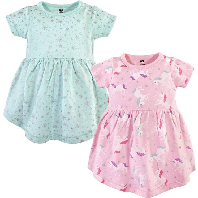 Hudson Baby Infant and Toddler girl cotton Dresses Magical Unicorn  9-