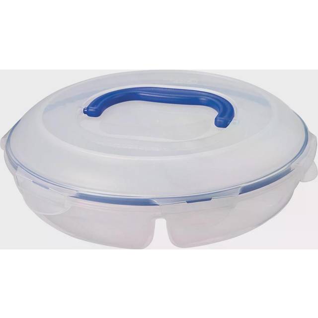 Divided Appetizer and Snack Container with Lid and Handle