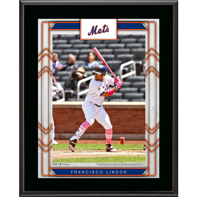 Francisco Lindor New York Mets 10.5'' x 13'' Sublimated Player Plaque