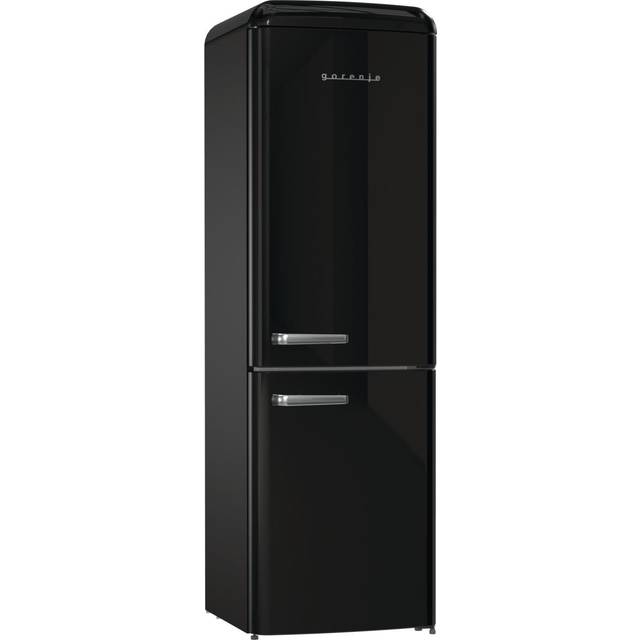 Gorenje Retro Collection ONRK619DBK - Kylskåp/frys - bottenfrysskåp - bredd: 60 cm - djup: 66.1 cm - höjd: 194 cm - 300 liter - Klass D - svart