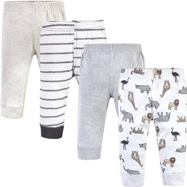 Hudson Baby Unisex Baby cotton Pants and Leggings Neutral Safari  6-9 Months