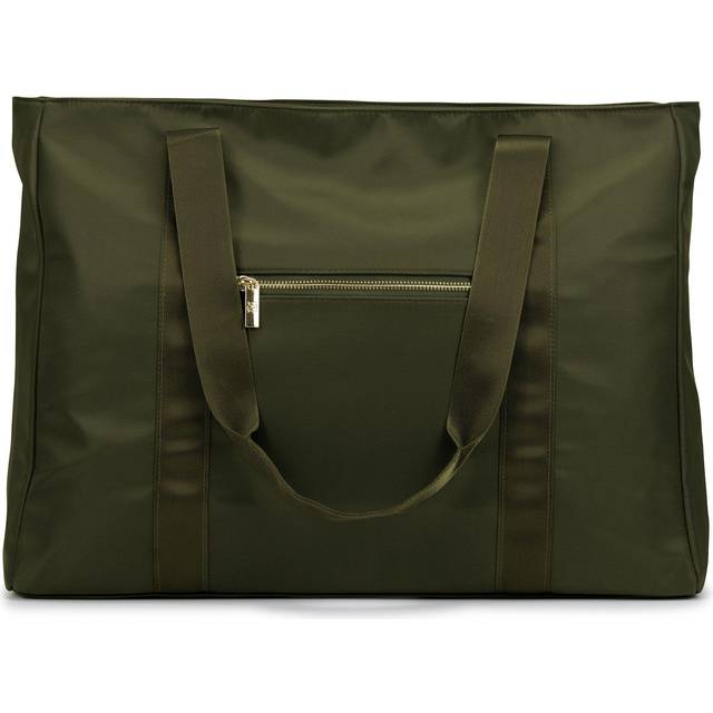 BADGLEY MISCHKA Nylon Travel Tote Weekender Bag Olive Green