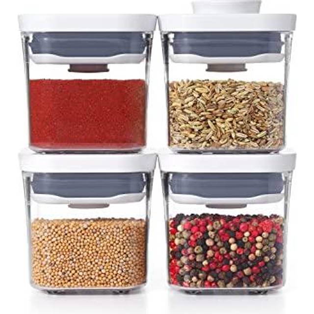 OXO 11236100 Bra grepp 4 delar Mini POP behållare set, plast, klar