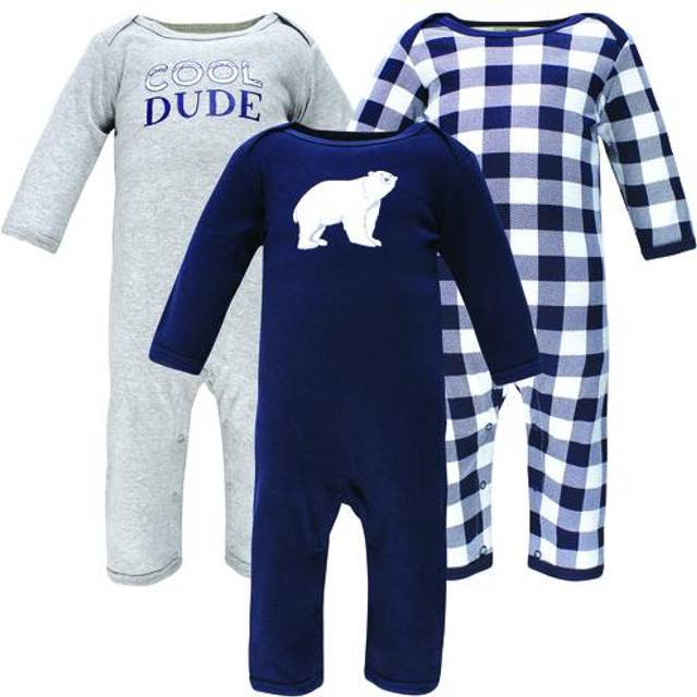 Hudson Baby Unisex Baby cotton coveralls Polar Bear  3-6 Months