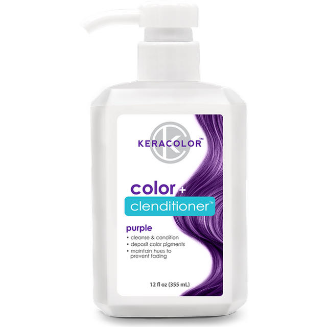 Keracolor Clenditioner PURPLE Hair Dye - Semi Permanent Hair Color Depositing Conditioner  Cruelty-free  12 Fl. Oz.
