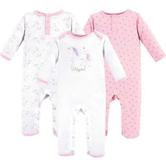 Hudson Baby Unisex Baby cotton coveralls Magical Unicorn  0-3 Months