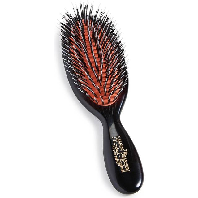 Mason Pearson Pocket Bristle & Nylon Hairbrush in Dark Ruby - Red. Size all. (all)