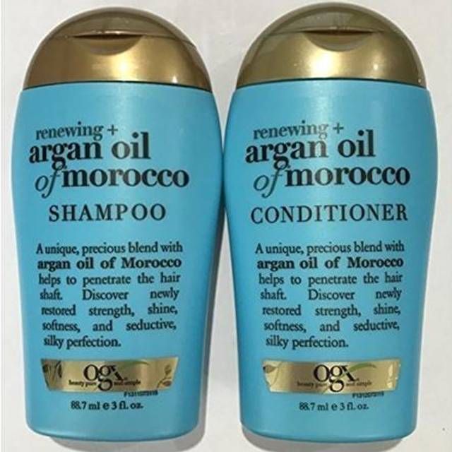 OGX Renewing + Argan Oil of Morocco Shampoo  Damage Repairing Shampoo & Argan Oil to Cleanse & Help Strengthen & Repair Damaged Hair  Travel Size  TSA