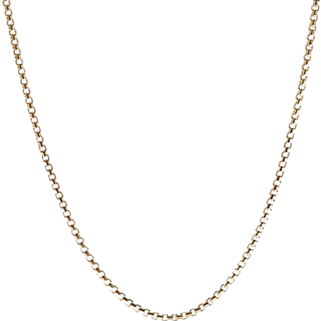 Box Chain Necklace in 18ct Yellow Gold, 1.7mm