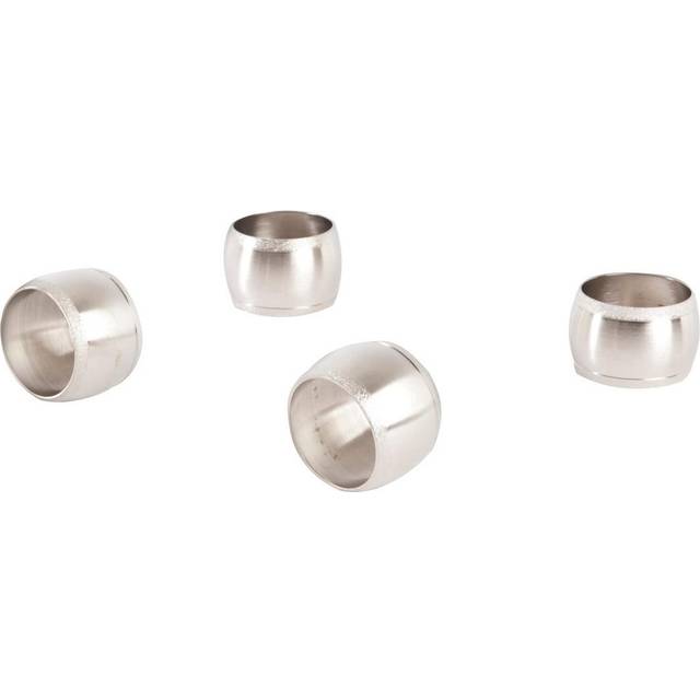 Saro Lifestyle NR112.S Rounded Silver Napkin Ring - Set of 4