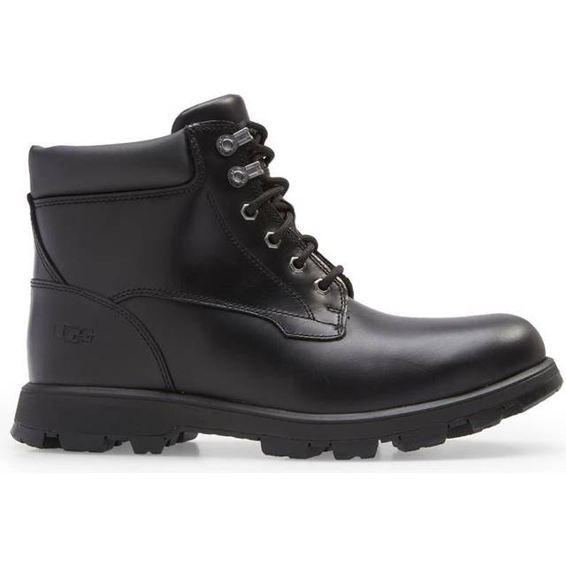 UGG® Stenton Boot for Men in Black, Size 11, Leather/Polyester/Wool - Black Leather