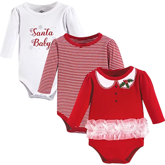 Little Treasure Unisex Baby Cotton Bodysuits  Santa Baby  3-6 Months