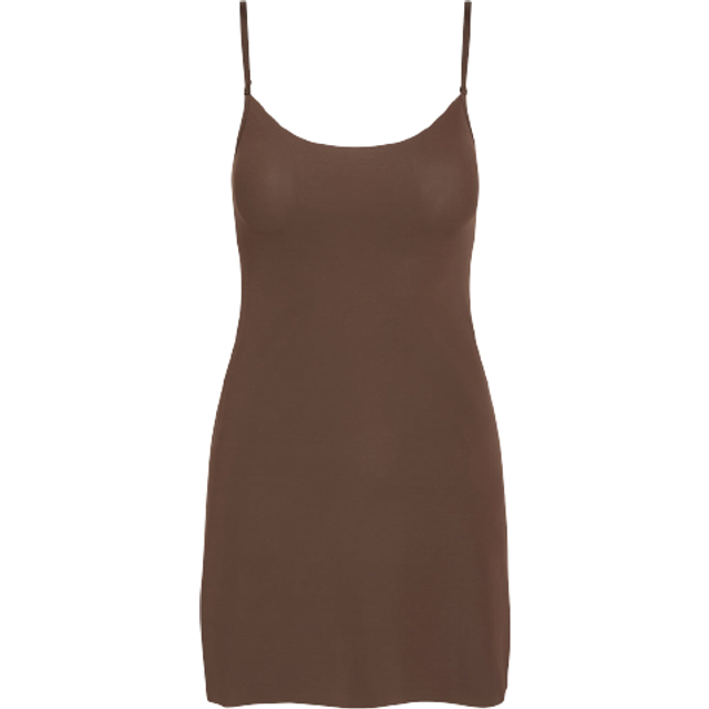 Scoop-Neck Mini Camisole Slip - MOCHA - Small / Medium