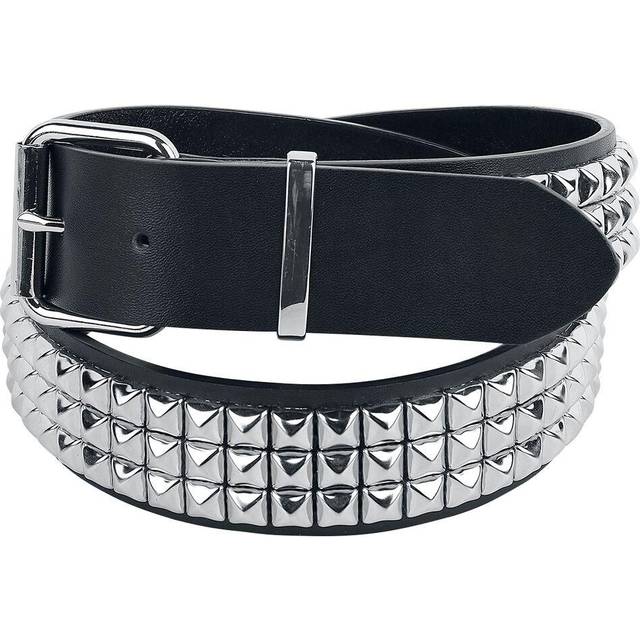 Black Premium by EMP Black Three-Row Studded Belt Belt black - 105 cm