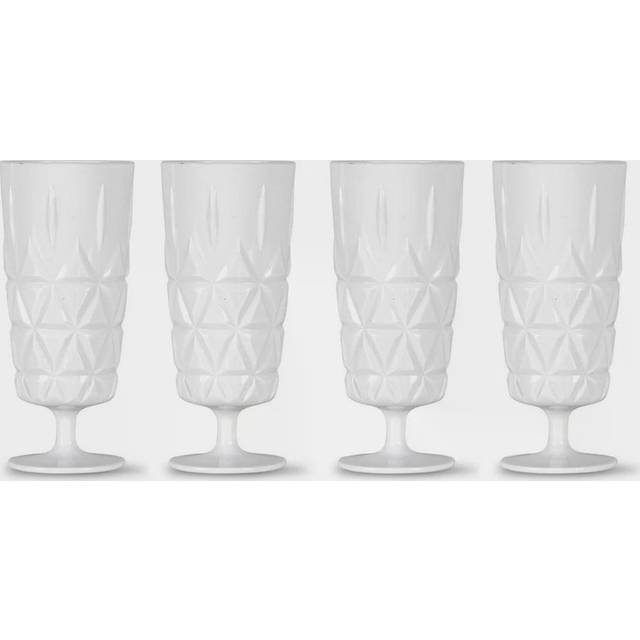 Sagaform Picknick champagneglas plast 4-pack Vit