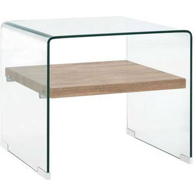 vidaXL Coffee Table Clear 50x50x45 cm Tempered Glass - Transparent