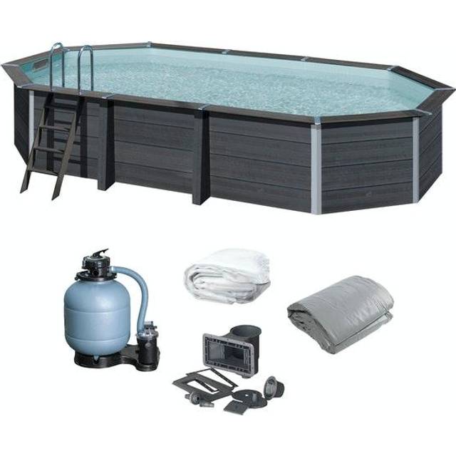 Swim & Fun Kompositpool Oval 664x386x124cm