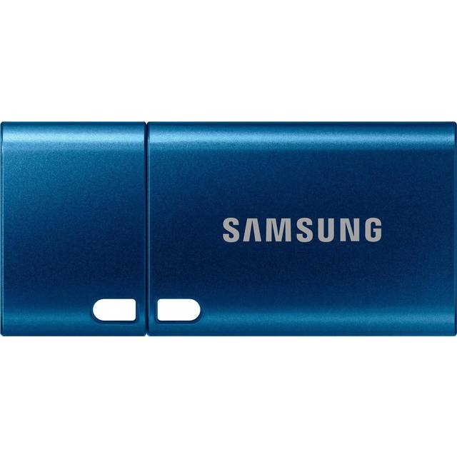 Samsung USB-minne, USB-C, 64 GB, 300 MB/s läsning, 30 MB/s skrivning, USB 3.1 Flash Drive för bärbara datorer, surfplattor och smartphones, blå, MUF-64DA/APC