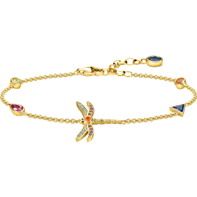 Thomas Sabo Paradise Gold Plated Dragonfly Bracelet A1839-315-7-L19v