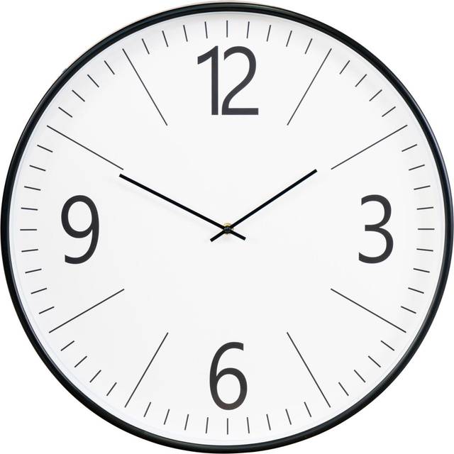 HOUSE NORDIC Sari - Wall Clock, Black And White, , Silent Movement, Ø51 cm |Svart |51X51X5 cm