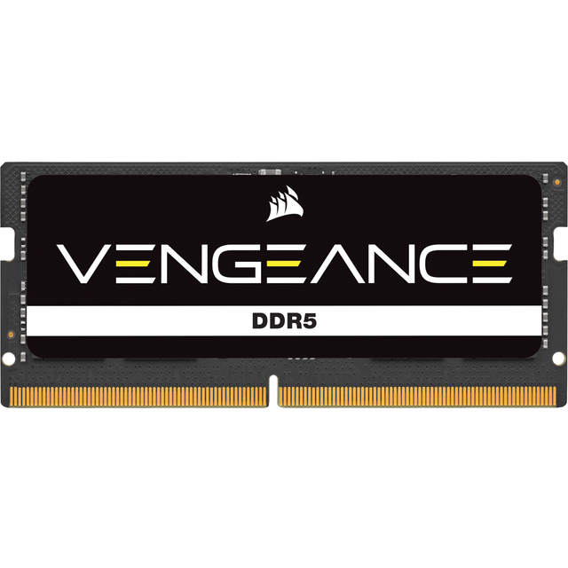 Corsair VENGEANCE DDR5 SODIMM 16 GB (1x16 GB) DDR5 4800MHz C40 (Kompatibel med nästan alla Intel- och AMD-system, Enkel installation, XMP 3.0-kompatibilitet, Begränsad livstidsgaranti) Svart