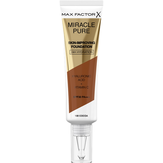 Max Factor Miracle Pure Skin Improving 24h Hydration 100 Cocoa Foundation 30ml
