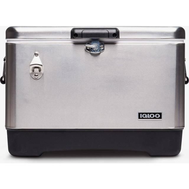 igloo Stainless Steel Cooler Silver Body Width 62 x Depth 40 x Height 42cm #44669 size
