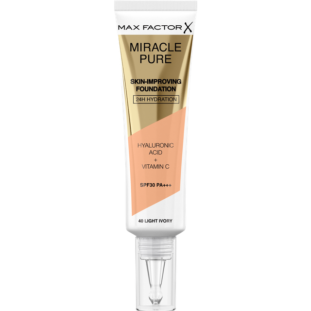 Max Factor Miracle Pure Skin Långvarig foundation SPF 30 Skugga 40 Light Ivory 30 ml