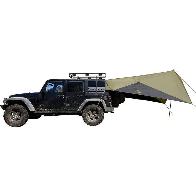 Kelty Waypoint Tarp Car Camping Awning, Reflecting Pond - Green/Brown - 337 x 420 x 244cm
