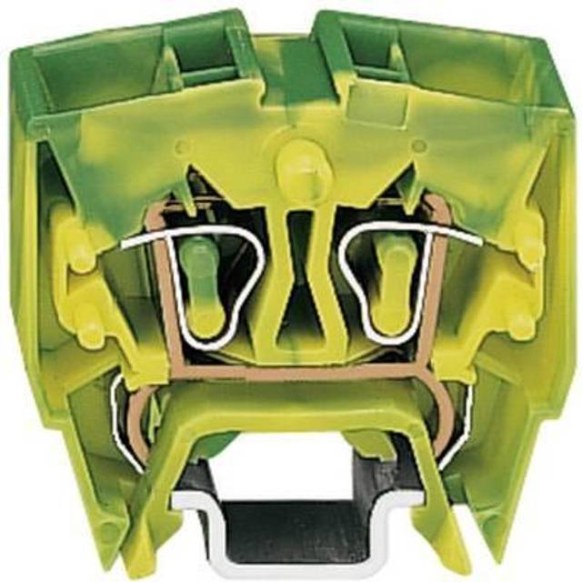 WAGO 264-727 4 Conductor 24A Miniature Through Terminal Block Gree...