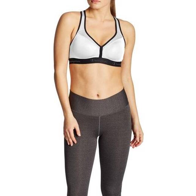 Champion Womens Bra  Curvy Moderate Support Low Cut For Sports Bra  Wh