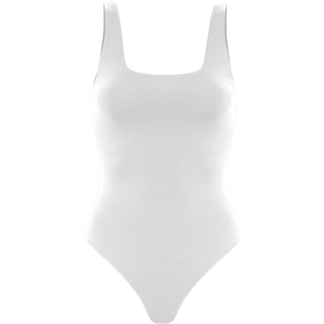 Good American Womens White001 Scuba Square-neck Stretch-woven Body Xxxl - WHITE001