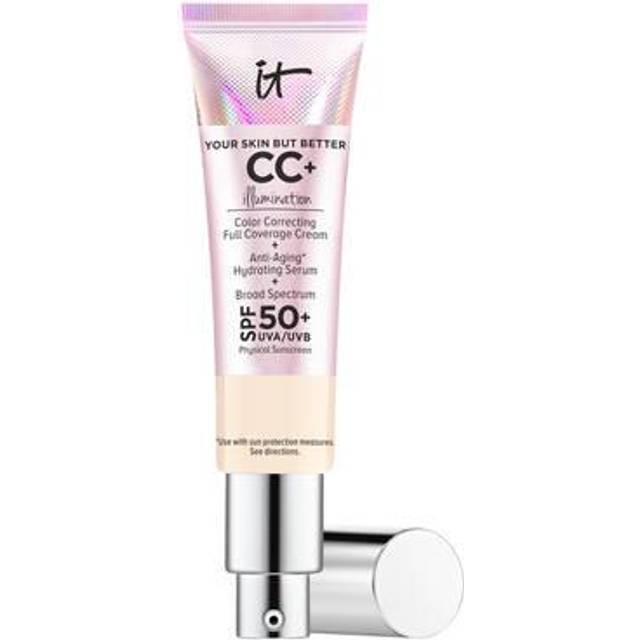 IT Cosmetics Your Skin But Better CC+ Cream Illumination  Deep (N) - Color Correcting Cream  Full-Coverage Foundation  Hydrating Serum & SPF 50+ Sunsc