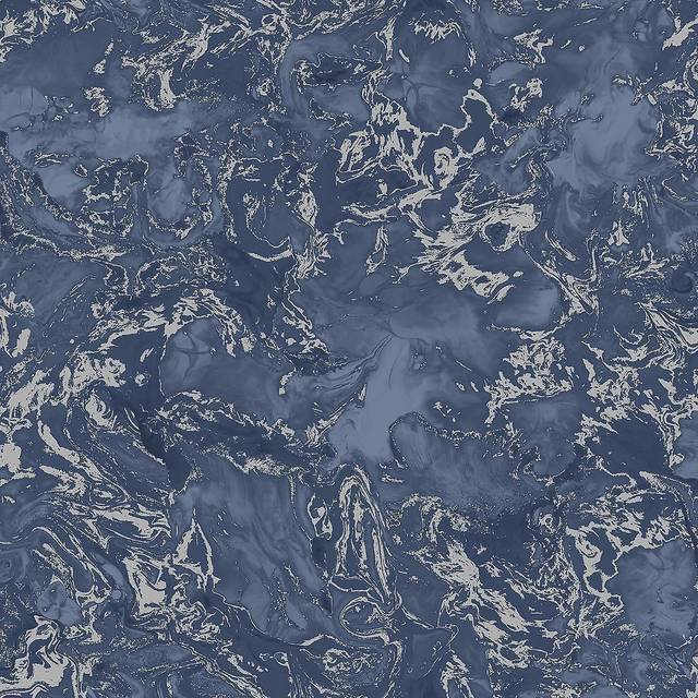 Elixir Marble Blue & Silver Bedroom Wallpaper Living Room Wallpaper Wall Paper Rolls