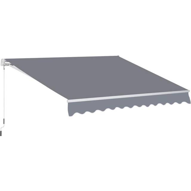 Alfresco 3m x 2.5m Manual Awning Canopy, Grey
