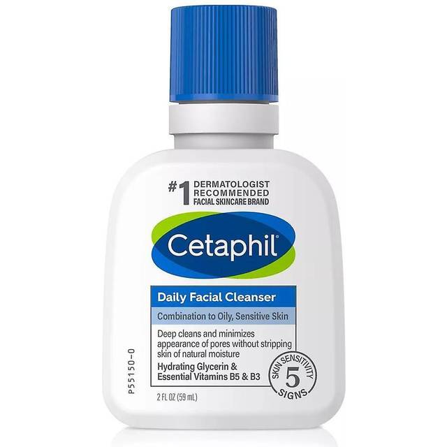 Cetaphil Face Wash  Daily Facial Cleanser for Sensitive  Combination to Oily Skin  NEW 2 oz 12 Pack  Gentle Foaming  Soap Free  Hypoallergenic