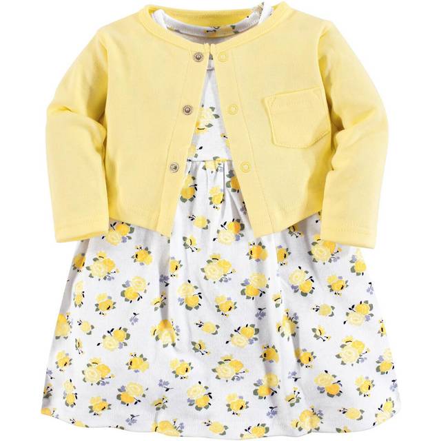 Luvable Friends baby girls and Cardigan Casual Dress  Yellow Floral  4T US