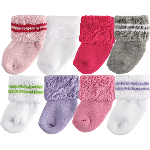 Luvable Friends baby boys Newborn and Terry Socks  Yellow Orange  0-6
