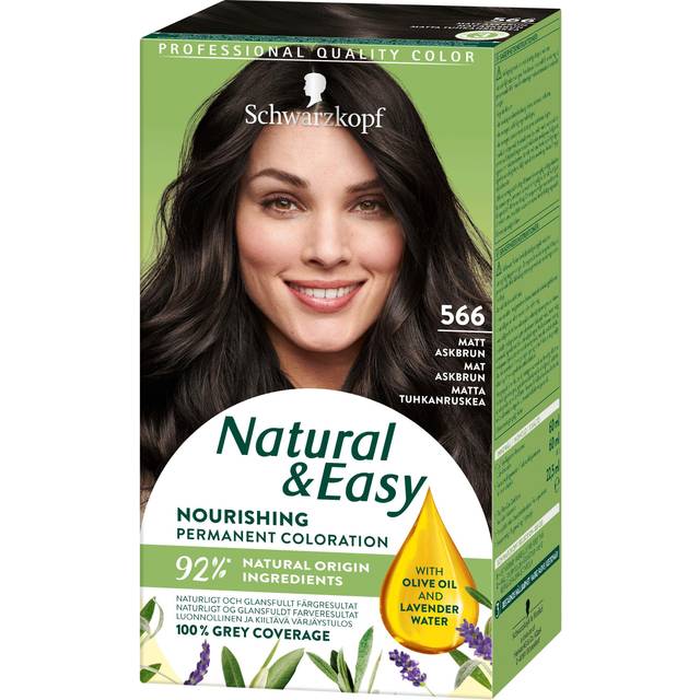 Schwarzkopf Natural & Easy Hårfärg 566 Matt Askbrun - Multi