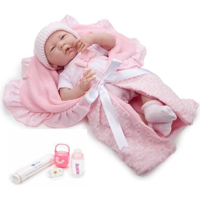 JC Toys 18780 La Newborn Soft Body Boutique Baby Doll  15.5-Inch  Pink
