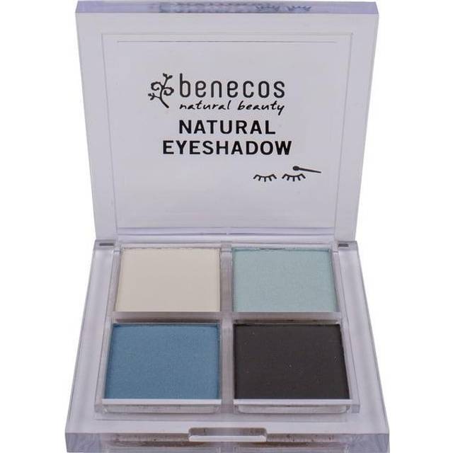 benecos Naturkosmetik – Quattro Eyeshadow palett – vegansk – sann blå, 4,8 g