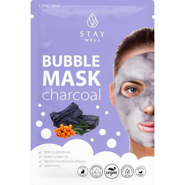 STAY Well Vegan O2 Purifying Bubble Mask Charcoal 20 g - Multi