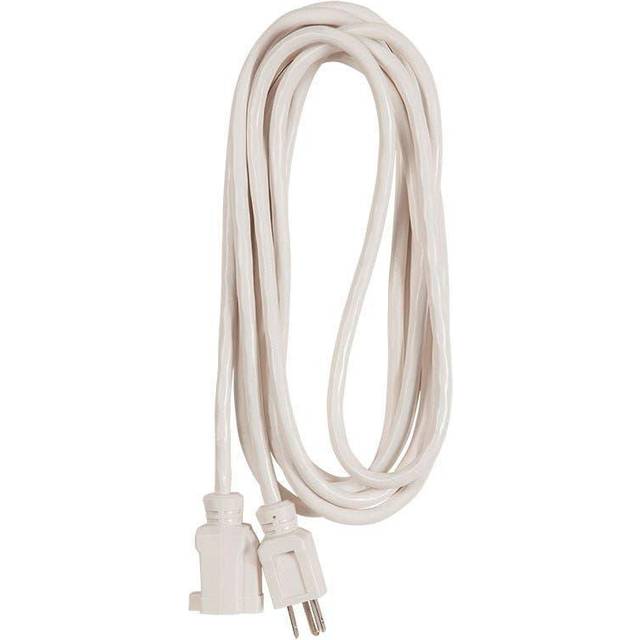 Monoprice Outdoor Extension Cord - NEMA 5-15P to NEMA 5-15R, 16AWG, 13A/1625W, SJTW, White, 12ft