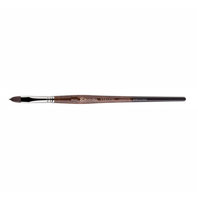 Escoda Versatil 1541 Series Artist Watercolor and Acrylic Paint Brush  Short Handle  Filbert  Size 1