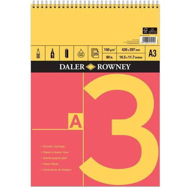 Daler-Rowney Cartridge Spiral Pad - White / A3