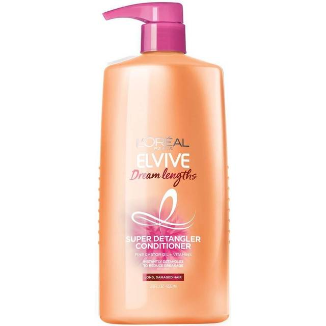 L'Oreal Paris Elvive Dream Lengths Super Detangling Conditioner With Fine Castor Oil and Vitamins B3 and B5 for Long  Damaged Hair  Instantly Detangle