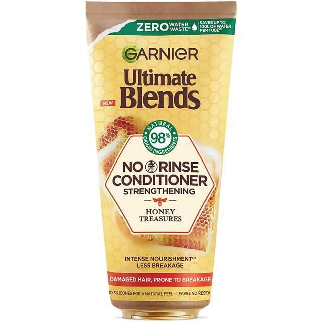 Garnier Ultimate Blends Honey Treasures balsam utan sköljning för skadat och sprött hår, 98 % ingredienser av naturligt ursprung, 200 ml